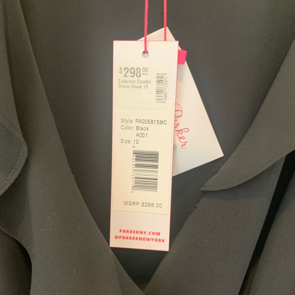 Parker Cadence black wrap dress. Size 10. NWT - Picture 5 of 5